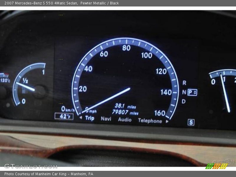 Pewter Metallic / Black 2007 Mercedes-Benz S 550 4Matic Sedan