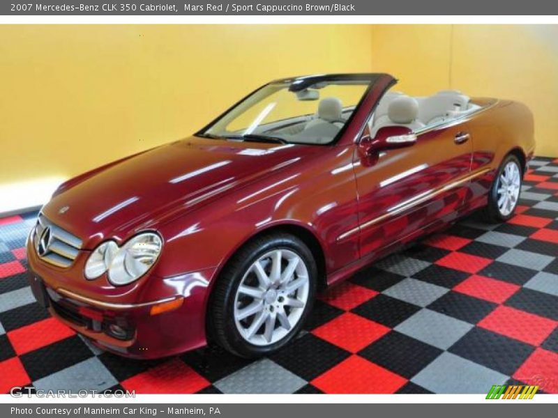 Mars Red / Sport Cappuccino Brown/Black 2007 Mercedes-Benz CLK 350 Cabriolet