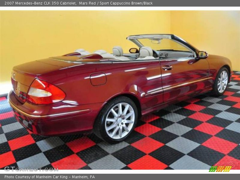 Mars Red / Sport Cappuccino Brown/Black 2007 Mercedes-Benz CLK 350 Cabriolet