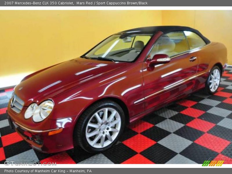 Mars Red / Sport Cappuccino Brown/Black 2007 Mercedes-Benz CLK 350 Cabriolet
