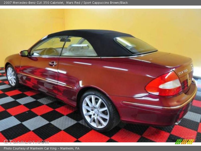 Mars Red / Sport Cappuccino Brown/Black 2007 Mercedes-Benz CLK 350 Cabriolet