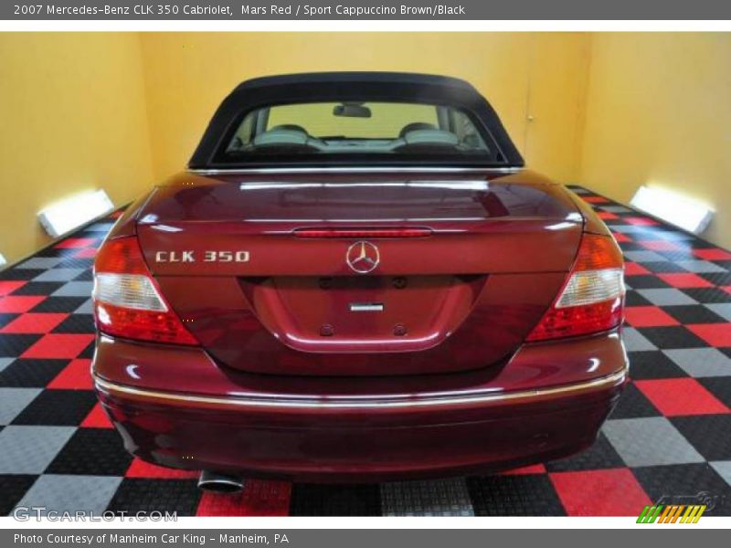 Mars Red / Sport Cappuccino Brown/Black 2007 Mercedes-Benz CLK 350 Cabriolet