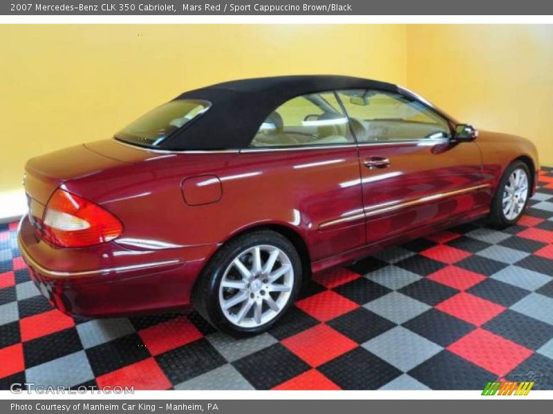 Mars Red / Sport Cappuccino Brown/Black 2007 Mercedes-Benz CLK 350 Cabriolet