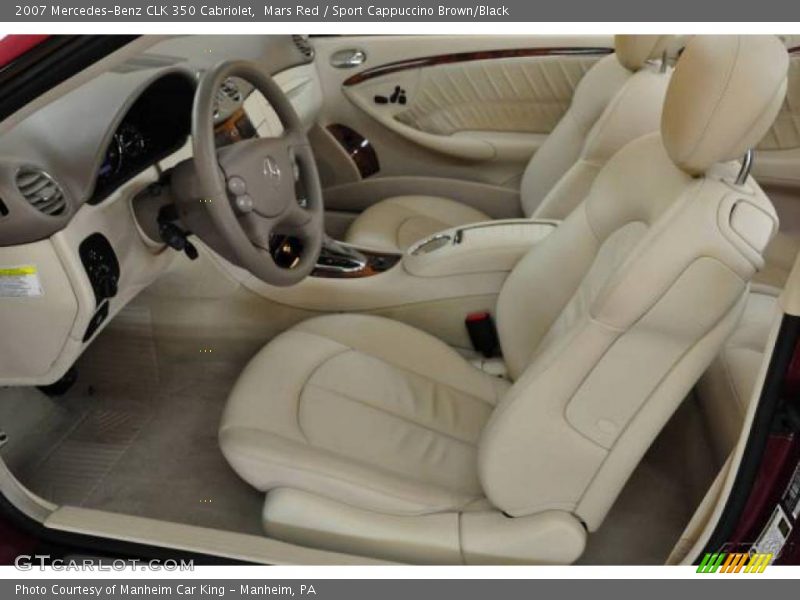 Mars Red / Sport Cappuccino Brown/Black 2007 Mercedes-Benz CLK 350 Cabriolet