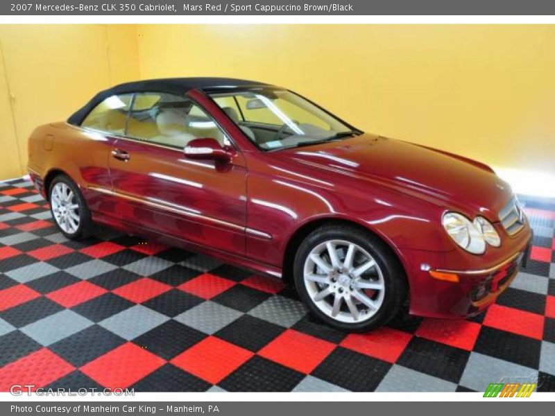 Mars Red / Sport Cappuccino Brown/Black 2007 Mercedes-Benz CLK 350 Cabriolet