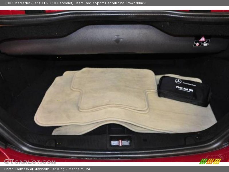 Mars Red / Sport Cappuccino Brown/Black 2007 Mercedes-Benz CLK 350 Cabriolet