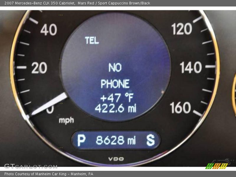 Mars Red / Sport Cappuccino Brown/Black 2007 Mercedes-Benz CLK 350 Cabriolet