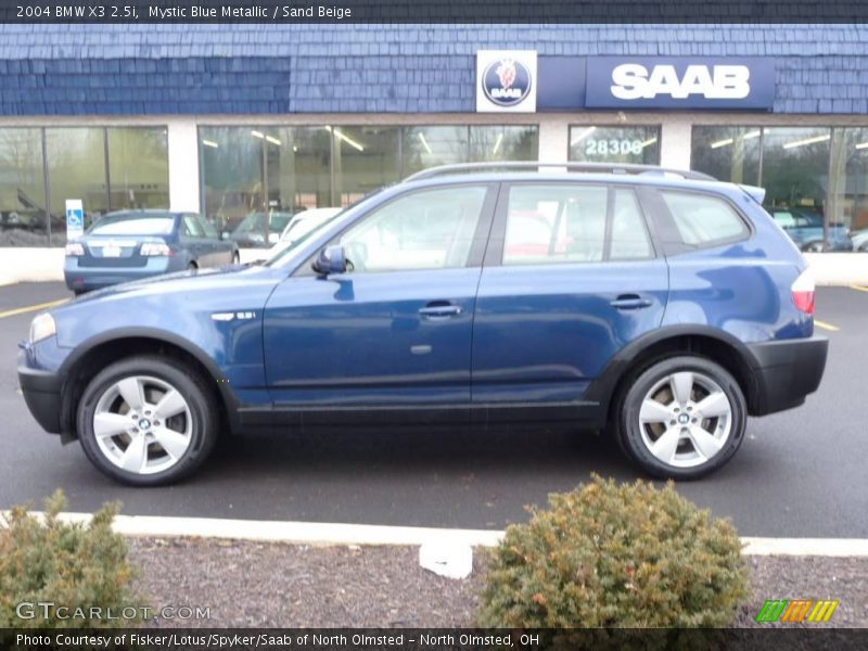 Mystic Blue Metallic / Sand Beige 2004 BMW X3 2.5i