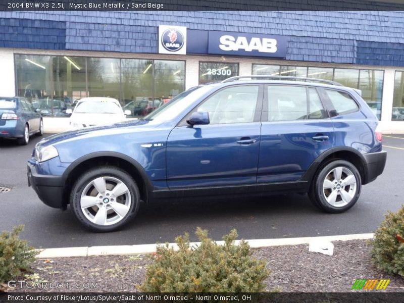 Mystic Blue Metallic / Sand Beige 2004 BMW X3 2.5i