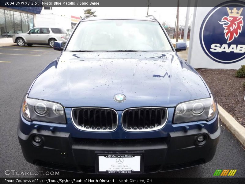 Mystic Blue Metallic / Sand Beige 2004 BMW X3 2.5i