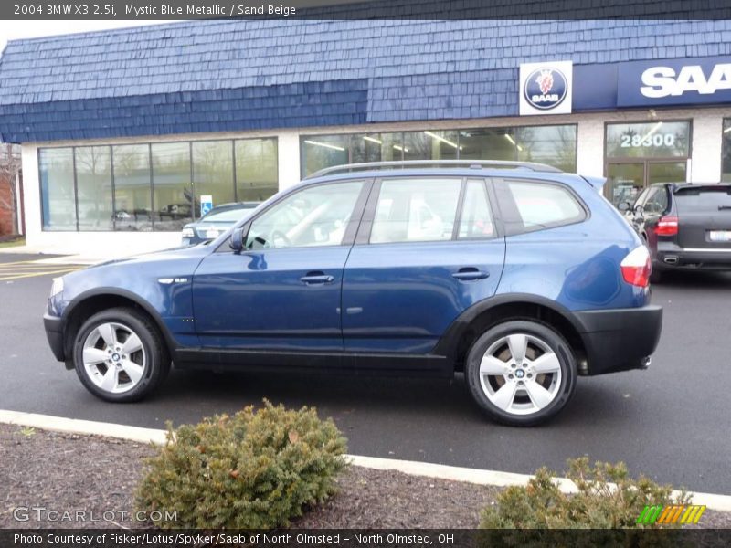 Mystic Blue Metallic / Sand Beige 2004 BMW X3 2.5i