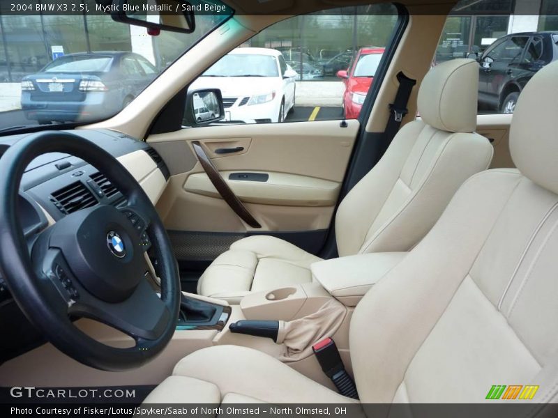 Mystic Blue Metallic / Sand Beige 2004 BMW X3 2.5i