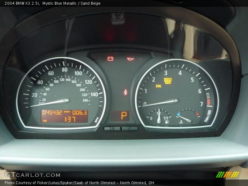 Mystic Blue Metallic / Sand Beige 2004 BMW X3 2.5i