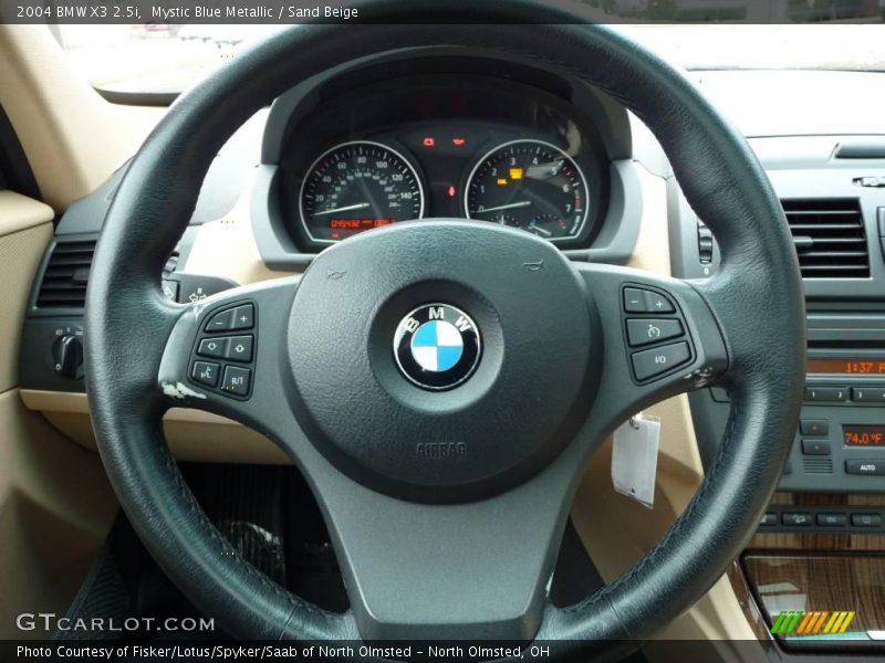 Mystic Blue Metallic / Sand Beige 2004 BMW X3 2.5i