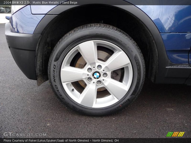 Mystic Blue Metallic / Sand Beige 2004 BMW X3 2.5i