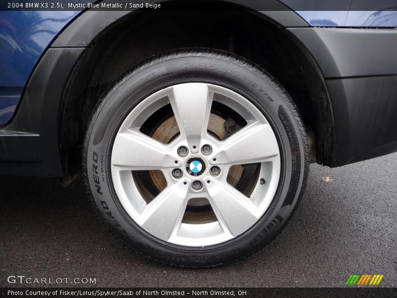 Mystic Blue Metallic / Sand Beige 2004 BMW X3 2.5i
