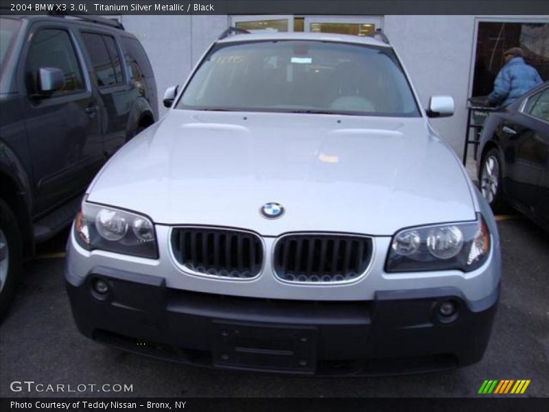 Titanium Silver Metallic / Black 2004 BMW X3 3.0i