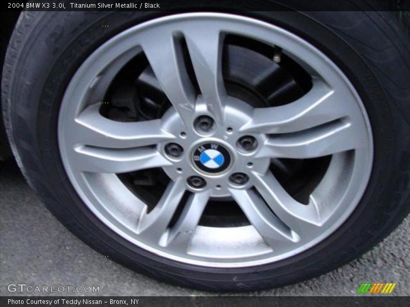Titanium Silver Metallic / Black 2004 BMW X3 3.0i