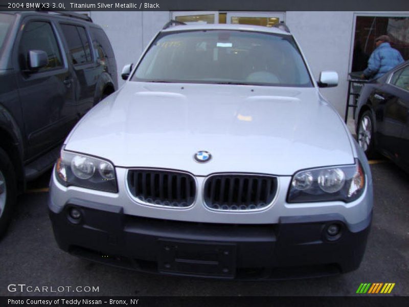 Titanium Silver Metallic / Black 2004 BMW X3 3.0i