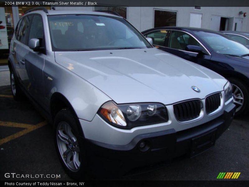 Titanium Silver Metallic / Black 2004 BMW X3 3.0i