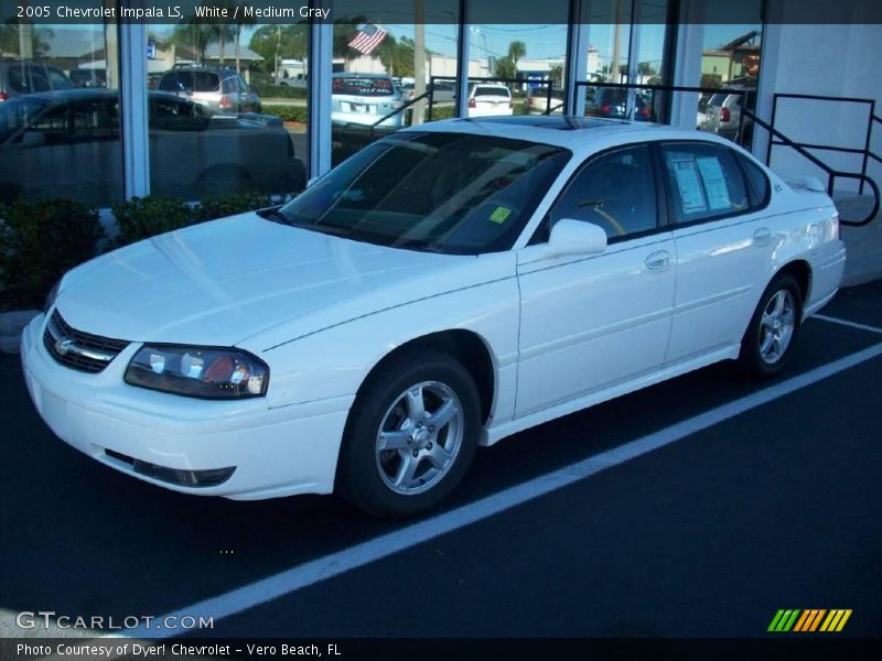 White / Medium Gray 2005 Chevrolet Impala LS
