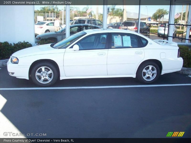 White / Medium Gray 2005 Chevrolet Impala LS