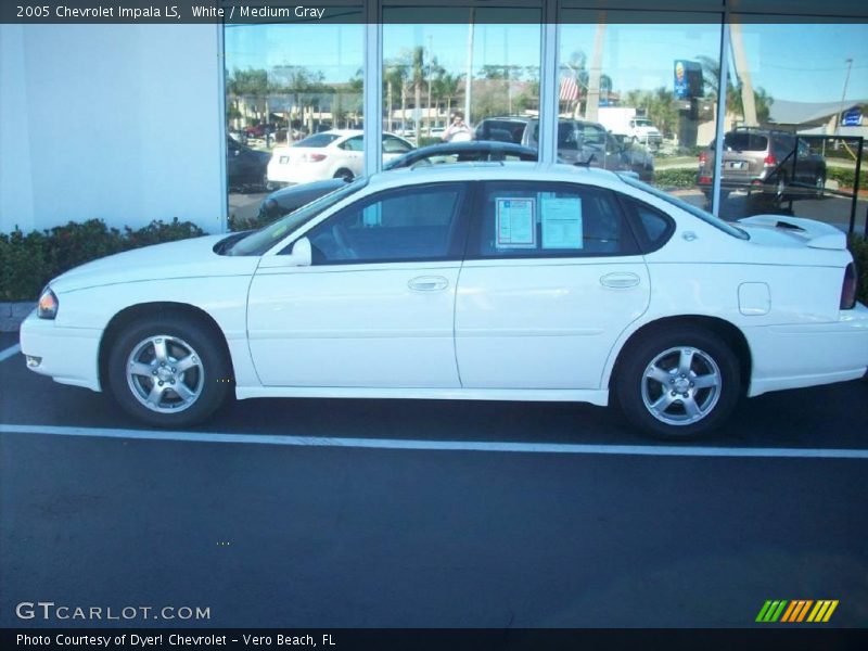 White / Medium Gray 2005 Chevrolet Impala LS