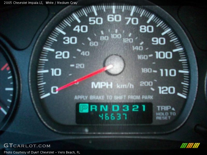 White / Medium Gray 2005 Chevrolet Impala LS