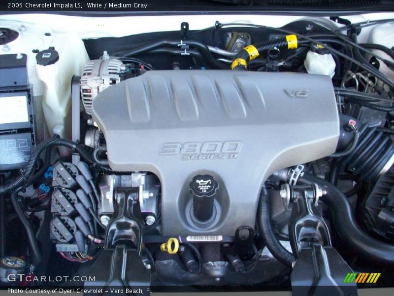 White / Medium Gray 2005 Chevrolet Impala LS