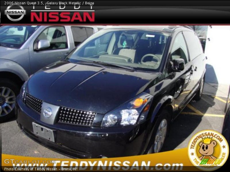 Galaxy Black Metallic / Beige 2006 Nissan Quest 3.5