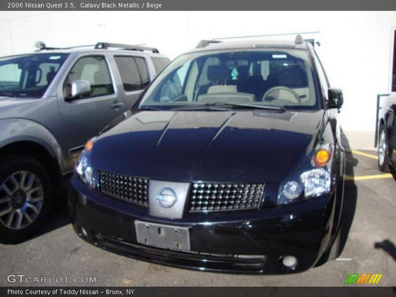 Galaxy Black Metallic / Beige 2006 Nissan Quest 3.5