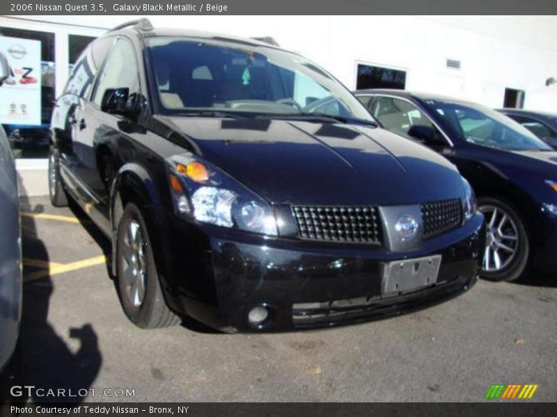 Galaxy Black Metallic / Beige 2006 Nissan Quest 3.5