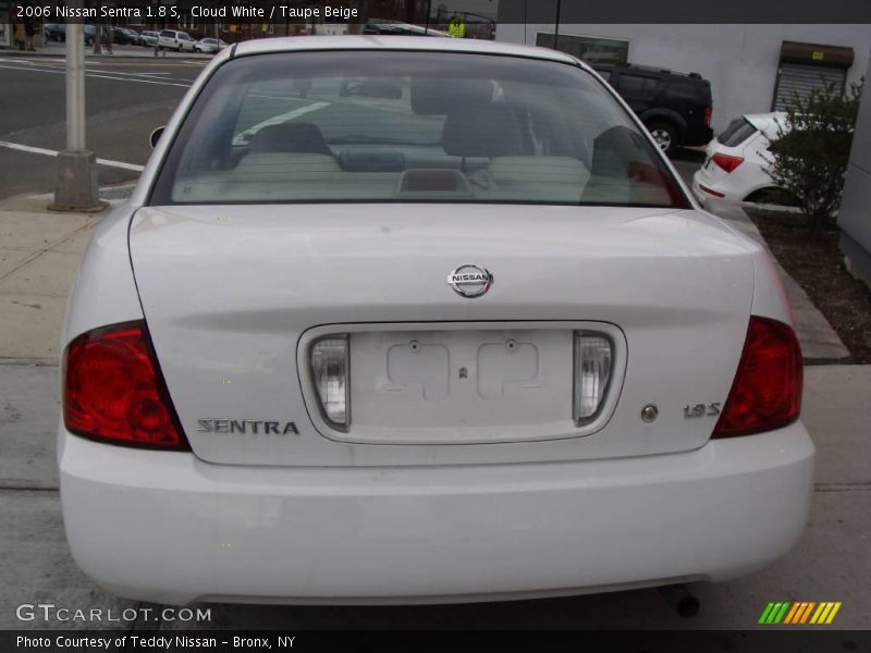 Cloud White / Taupe Beige 2006 Nissan Sentra 1.8 S