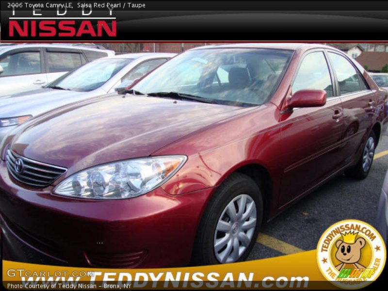 Salsa Red Pearl / Taupe 2006 Toyota Camry LE