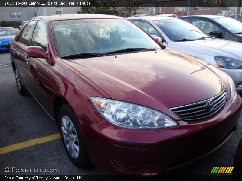 Salsa Red Pearl / Taupe 2006 Toyota Camry LE