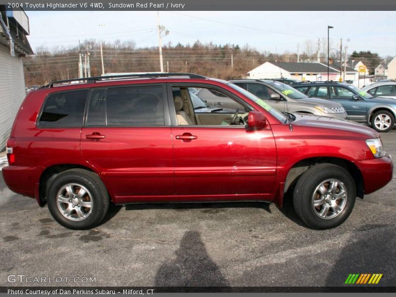 Sundown Red Pearl / Ivory 2004 Toyota Highlander V6 4WD