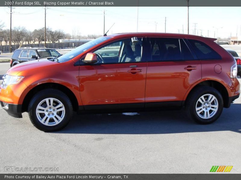 Blazing Copper Metallic / Charcoal Black 2007 Ford Edge SEL