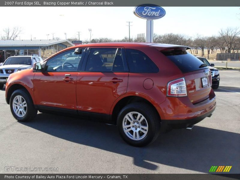 Blazing Copper Metallic / Charcoal Black 2007 Ford Edge SEL