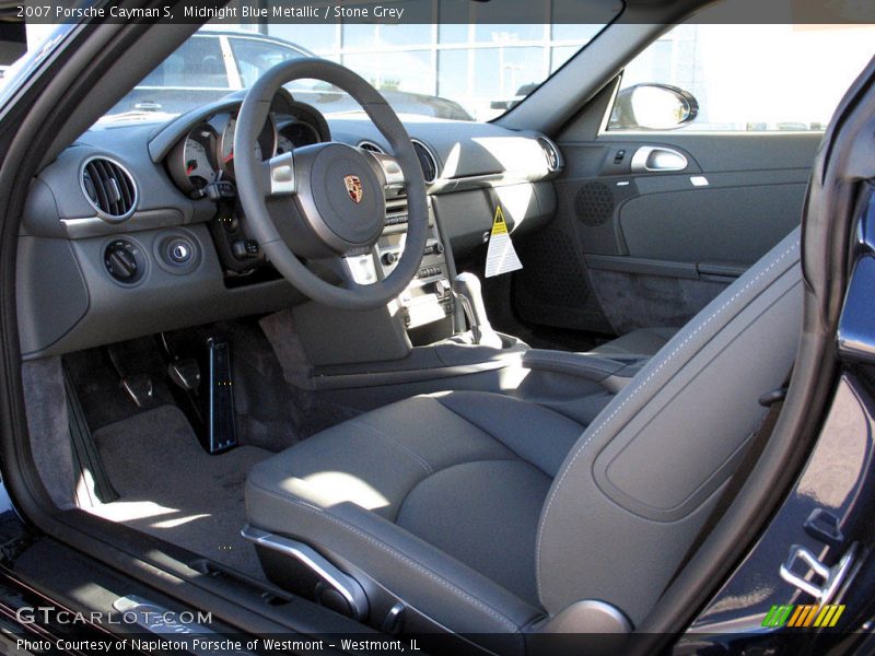 Midnight Blue Metallic / Stone Grey 2007 Porsche Cayman S
