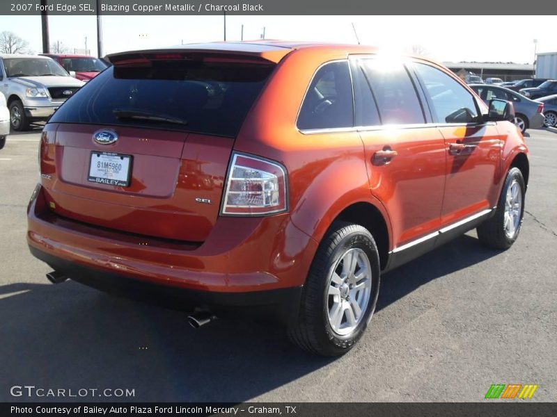 Blazing Copper Metallic / Charcoal Black 2007 Ford Edge SEL