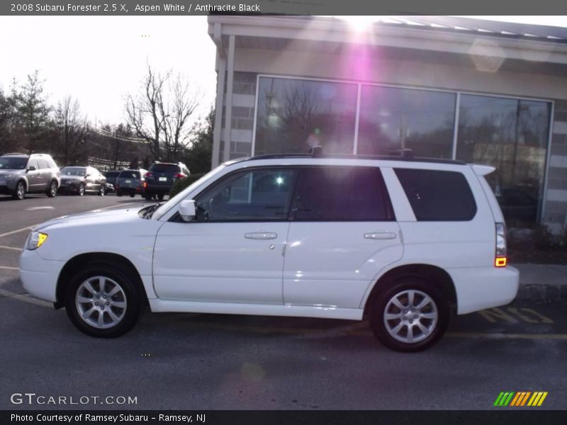 Aspen White / Anthracite Black 2008 Subaru Forester 2.5 X