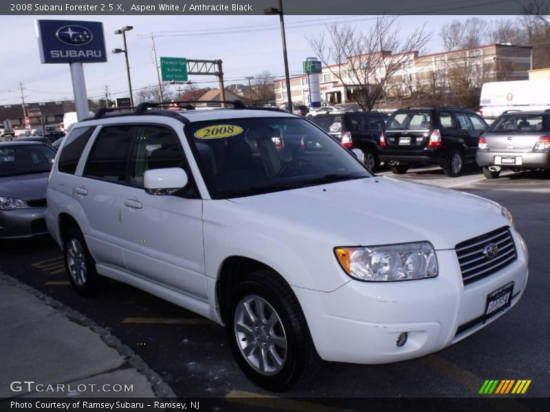 Aspen White / Anthracite Black 2008 Subaru Forester 2.5 X