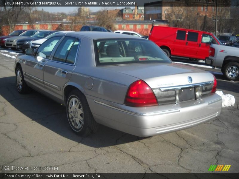 Silver Birch Metallic / Medium Light Stone 2008 Mercury Grand Marquis GS