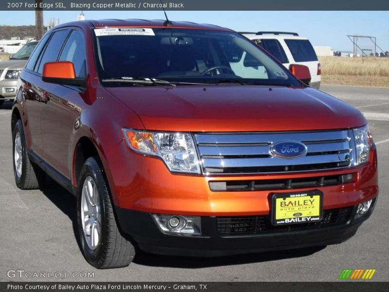 Blazing Copper Metallic / Charcoal Black 2007 Ford Edge SEL