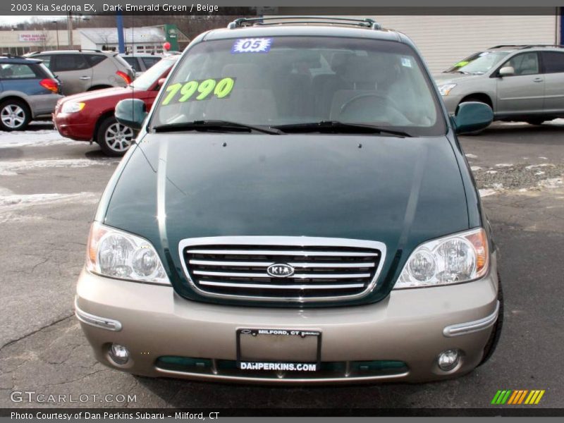 Dark Emerald Green / Beige 2003 Kia Sedona EX