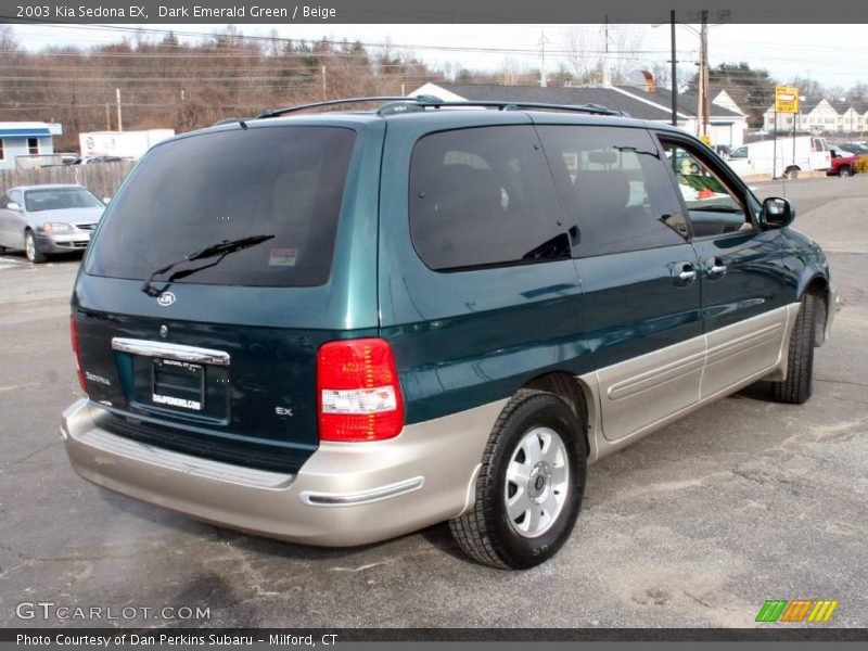Dark Emerald Green / Beige 2003 Kia Sedona EX