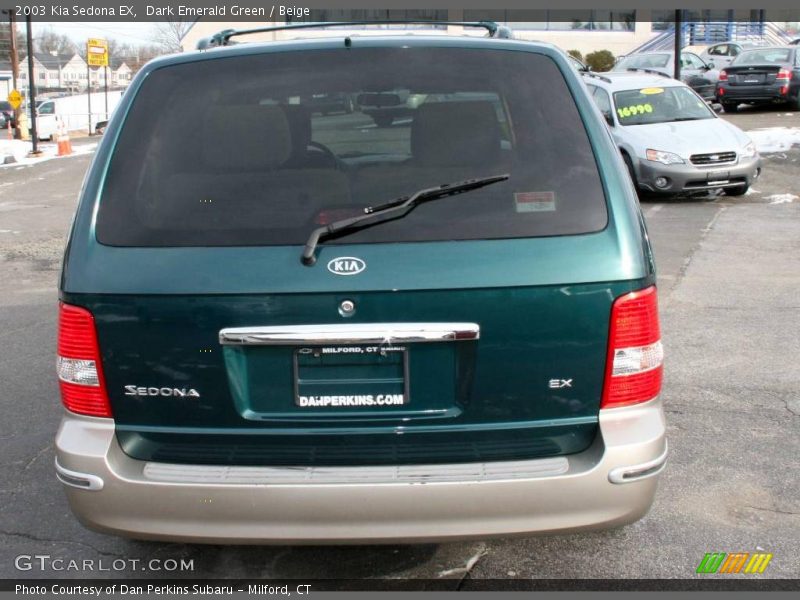 Dark Emerald Green / Beige 2003 Kia Sedona EX