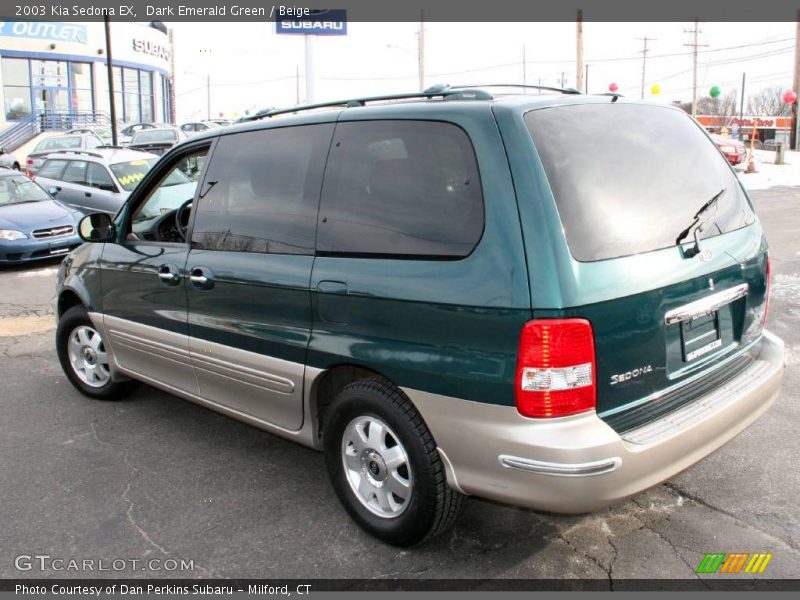 Dark Emerald Green / Beige 2003 Kia Sedona EX