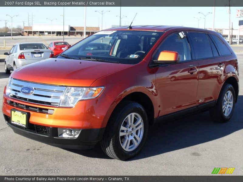 Blazing Copper Metallic / Charcoal Black 2007 Ford Edge SEL