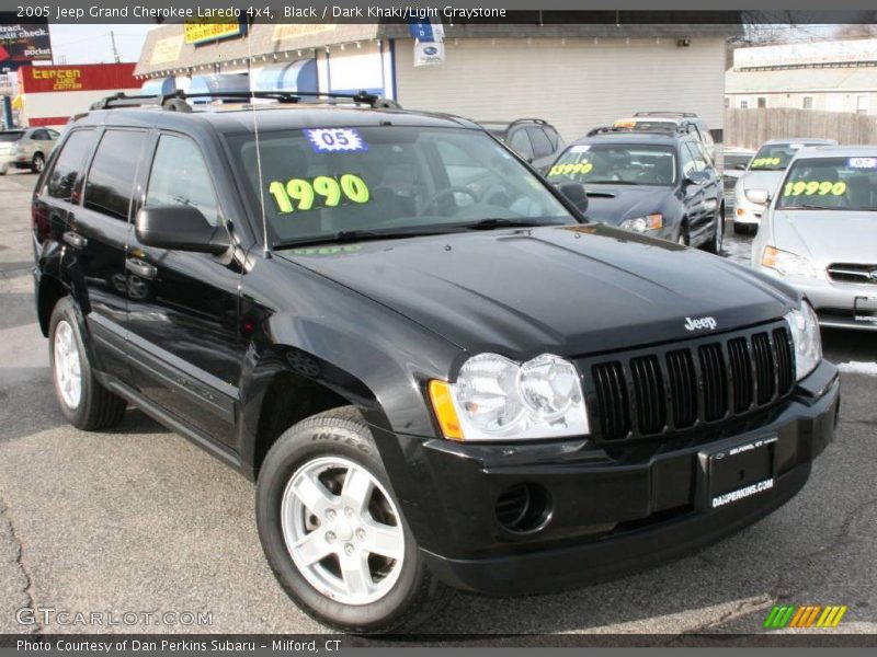 Black / Dark Khaki/Light Graystone 2005 Jeep Grand Cherokee Laredo 4x4